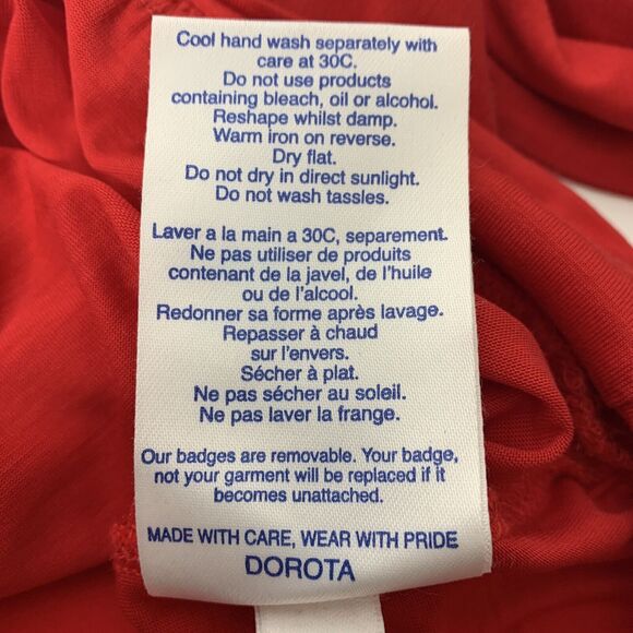 Ted Baker Sleeveless Top Tassel Wrap Tie Red Size 1 XS Summer Party - Picture 14 of 16